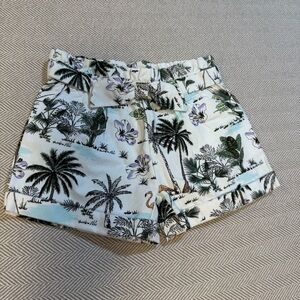 Janie & Jack Tropical Paperbag Waist Shorts Size 2T EUC